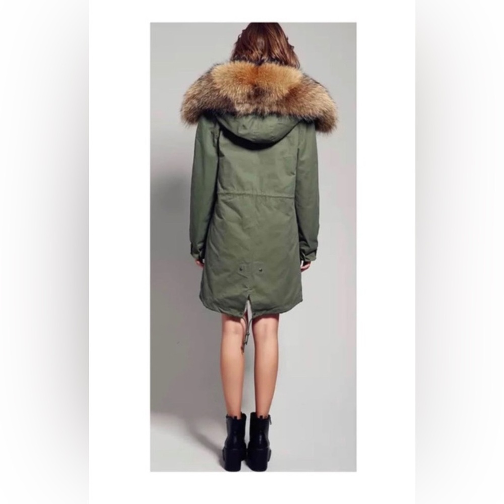 Jazzevar Green Parka Jacket with Fur Lining - Picture 2 of 5